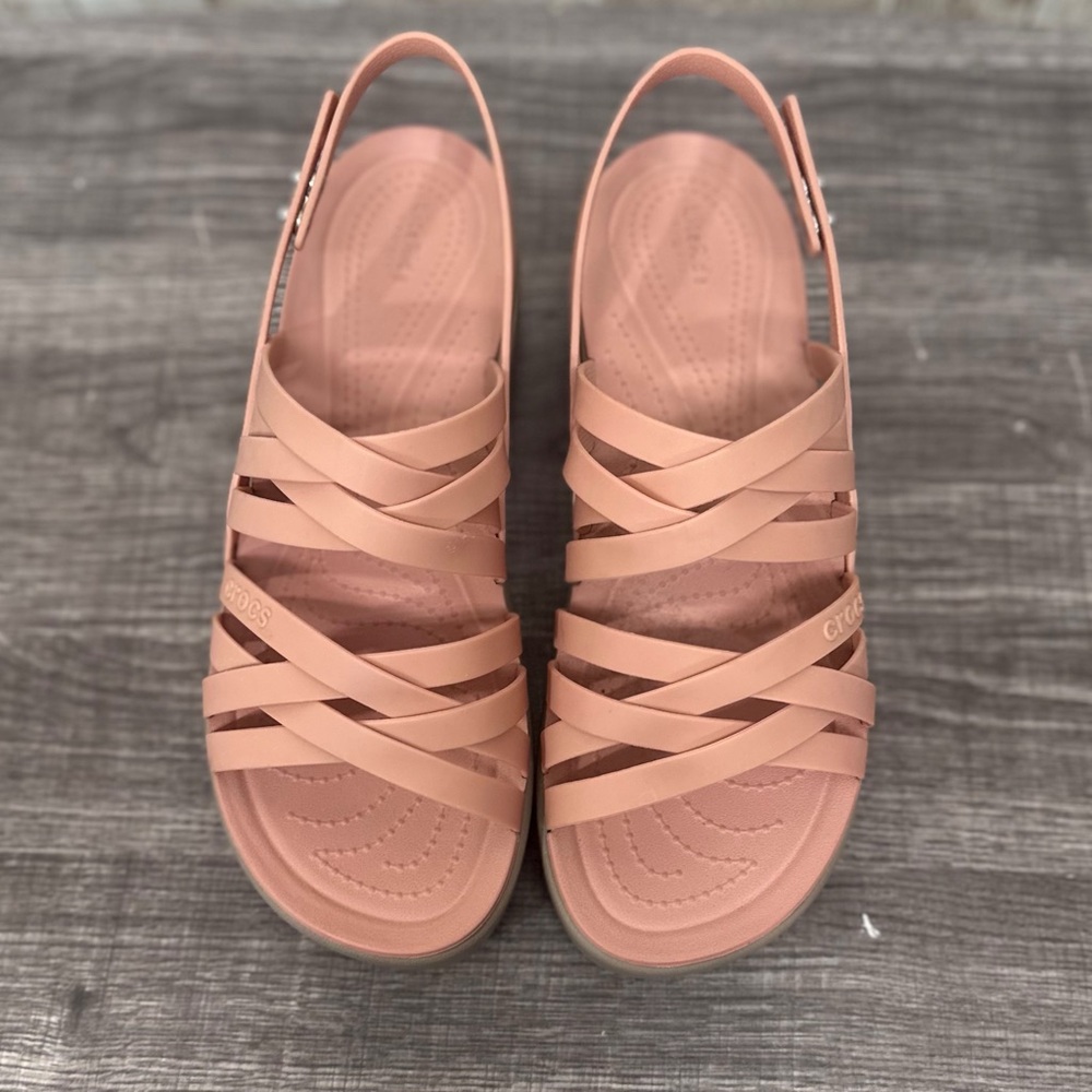 Crocs Literide Brooklyn Strappy Low Wedge Sandals NEW [S7183]